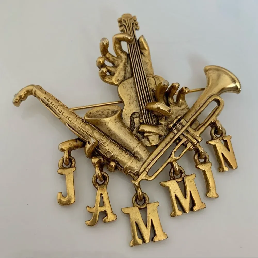 Vintage Jammin Musical Jazz Brooch